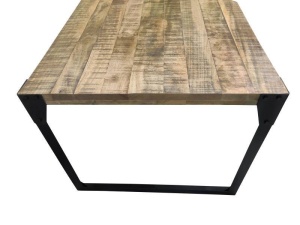 MASA DINING, FACTORY 160CM, COD 40545, DIN LEMN MANGO, DESIGN RETRO - Img 4