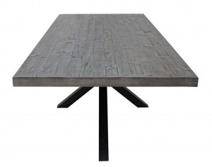 MASA DINING, GALAXY, 240CM, DIN LEMN MASIV PIN, COD 40660, STIL INDUSTRIAL - Img 3
