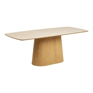 MASA DINING NOLI 90x200x76 cm, REALIZATA DIN FURNIR, CERAMICA, CULOARE TRAVERTIN/NATUR, HOUSE NORDIC