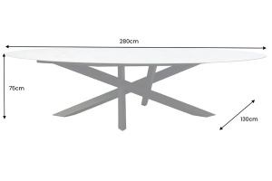 MASA DINING, SCULPTURE 280CM, CADRU DIN METAL SI BLAT DIN CERAMICA, ASPECT MARMURA, ARTIM GROUP SELECTION - Img 2
