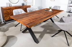 MASA DINING, WOOD ART 200CM, COD 41359, DIN LEMN MANGO, STIL INDUSTRIAL