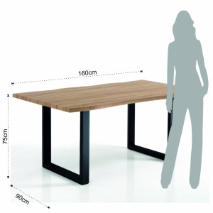 MASA ELEGANTA 160CM, LANDO, COD 4402, STIL MODERN, REALIZATA DIN METAL SI MDF - Img 5