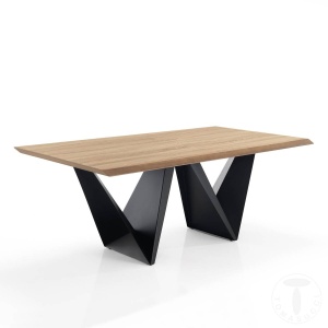 MASA ELEGANTA 200CM, CLEFT, COD 4327, STIL MODERN, REALIZATA DIN METAL SI MDF