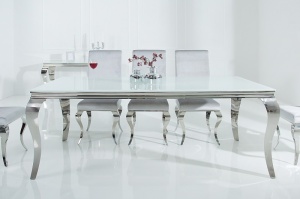MASA ELEGANTA DE LUX, BAROCK 200CM, COD 37904, DIN METAL SI STICLA SECURIZATA - Img 2