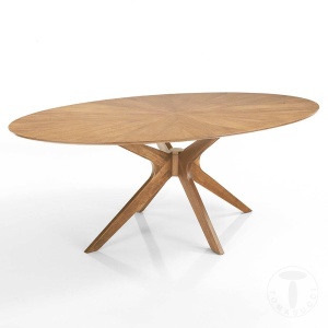 MASA ELEGANTA DIN LEMN 190CM, TALLIN, COD 4173, STIL MODERN, REALIZATA DIN LEMN MASIV SI MDF
