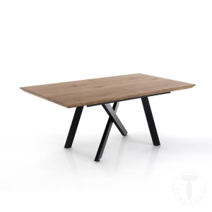 MASA ELEGANTA EXTENSIBILA 160/200CM, EMME, COD 3745, STIL MODERN, REALIZATA DIN METAL SI MDF - Img 2