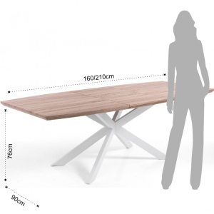 MASA ELEGANTA EXTENSIBILA 160/210CM, HICS, COD 3681, STIL MODERN, REALIZATA DIN METAL SI MDF - Img 6