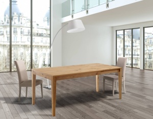 MASA EXTENSIBILA 120/180CM, WILLY, COD 4359, STIL MODERN, REALIZATA DIN LEMN MASIV SI FURNIR - Img 4