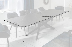MASA EXTENSIBILA 180/220/260CM, EUPHORIA, METAL SI CERAMICA, EXCLUSIV DESIGN - Img 7