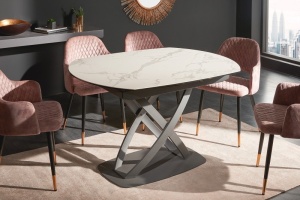 MASA EXTENSIBILA DIN CERAMICA SI METAL 130-190CM INCEPTION, ASPECT MARMURA ALBA, ARTIM GROUP SELECTION - Img 7
