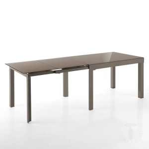MASA EXTENSIBILA ELEGANTA 120/350CM, LONG, COD 3345, STIL MODERN, REALIZATA DIN METAL SI STICLA/MDF - Img 2