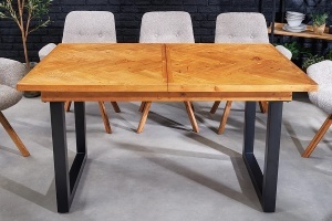 MASA EXTENSIBILA, MOSAIK 120- 160CM, FURNIR LEMN DE PIN RECICLAT SI METAL, ASPECT MARO NATUR, ARTIM GROUP SELECTION - Img 9