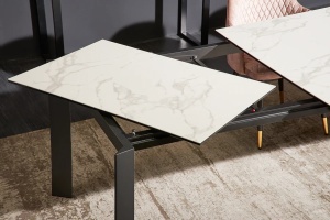 MASA EXTENSIBILA OFFICE, 180-240CM, MODEL X7, CERAMICA/STICLA, ASPECT MARMURA - Img 6