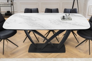 MASA EXTENSIBILA, PAPILLON 180/260CM, DIN CERAMICA/STICLA MARMURA ALBA SI METAL, ARTIM GROUP SELECTION - Img 9