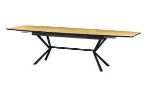 MASA EXTESIBILA DE MARI DIMENSIUNI, GRANDEZZA 180- 270CM, FURNIR LEMN DE STEJAR SI METAL, ASPECT STEJAR, ARTIM GROUP SELECTION - Img 2