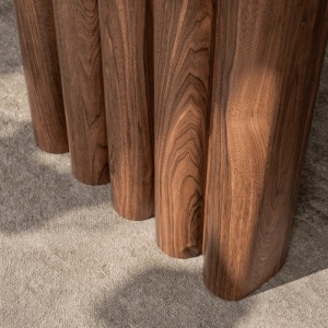 MASA OVALA 200CM, ARTIM MEBLE, REALIZATA DIN MDF, CULOARE NUC, STIL MODERN - Img 6