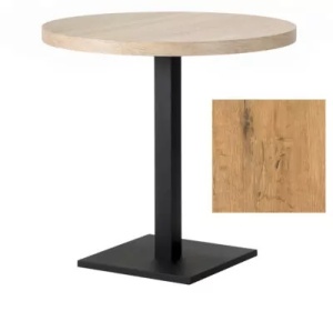 MASA PENTRU CAFENEA, 68 CM, STEJAR LANCELOT/NEGRU, DIN PAL LAMINAT SI OTEL, ARTIM GROUP SELECTION