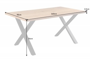 MASA STIL INDUSTRIAL 160CM , LOFT, COD 40870, DIN MDF SI METAL