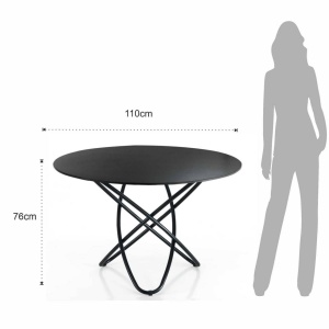 MASA SUFRAGERIE 110CM, HULA HOOP, COD 5753, STIL MODERN, REALIZAT DIN METAL SI CERAMICA - Img 5
