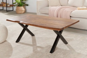 MASUTA DE CAFEA 120CM, CADRUL DIN METAL SI LEMN MASIV DIN SALCAM, COD 38921 - Img 2