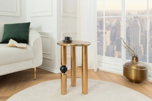 MASUTA DE CAFEA, ABSTRACT 55CM, METAL, AURIU/NEGRU, REALIZAT MANUAL, ARTIM GROUP SELECTION