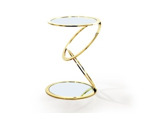 MASUTA DE CAFEA AROS DIN METAL SI OGLINDA, COD 287760 STIL MODERN SCHULLER - Img 2