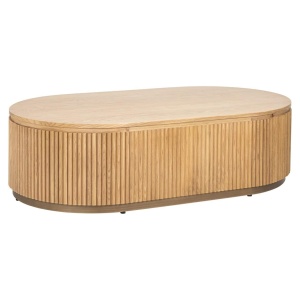 MASUTA DE CAFEA BELFORT, 212346, CONFECTIONATA DIN METAL, LEMN DE STEJAR, FURNIR SI METAL,STIL MODERN