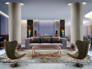 MASUTA DE CAFEA BETSY 938213, ROSE GOLD, DIN OTEL INOXIDABIL SI STICLA, STIL MODERN, SCHULLER - Img 2