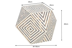 MASUTA DE CAFEA, BONE INLAY 40CM, POLIRASINA SI OS DE BIVOL, ARTIM GROUP SELECTION - Img 6