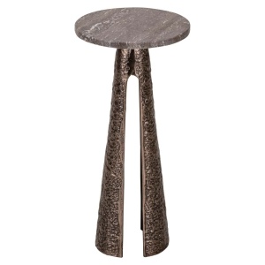MASUTA DE CAFEA ELDORA, 214499, BRONZ, CONFECTIONATA DIN ALUMINIU SI TRAVERTIN, STIL RUSTIC - Img 2
