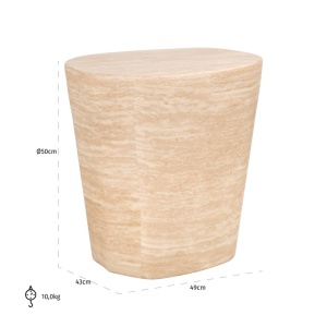 MASUTA DE CAFEA FICTUS BEJ, 8677, CONFECTIONATA DIN TRAVERTIN ARTIFICIAL, STIL MODERN - Img 3