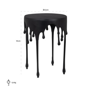 MASUTA DE CAFEA LAILA BLACK 43Ø, 825199, CONFECTIONATA DIN ALUMINIU, STIL MODERN - Img 2