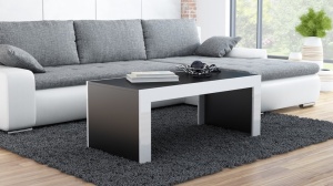 MASUTA DE CAFEA LIVING TESS NEGRU/ALB DESIGN MODERN CM