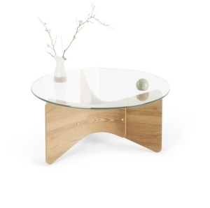 MASUTA DE CAFEA MADERA, CONFECTIONATA DIN LEMN DE FRASIN SI EUCALIPT SI BLAT DIN STICLA, STIL MODERN