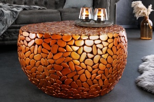 MASUTA DE CAFEA MODERNA, STONE MOSAIC 72CM, DIN METAL - Img 4