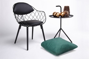 MASUTA DE CAFEA NEAGRA BLANCO DIN METAL STIL MODERN B2 - Img 4