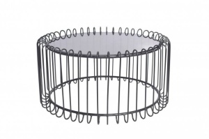 MASUTA DE CAFEA, VARIATION 60CM, METAL SI STICLA SECURIZATA, COD 43504, DESIGN MODERN