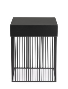MASUTA DE CAFEA YASLINE 40X40, NEAGRA, CONFECTIONATA DIN OTEL, STIL MODERN - Img 2