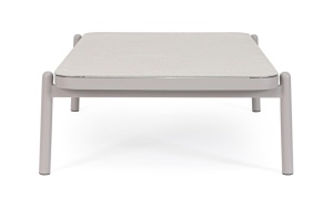 MASUTA DE GRADINA FLORENCIA MOON BEJ, CONFECTIONATA DIN ALUMINIU SI STICLA, STIL MODERN - Img 3