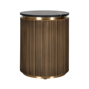 MASUTA IRONVILLE 50CM, AURIU/NEGRU, DIN MDF, MARMURA SI METAL, RICHMOND INTERIORS