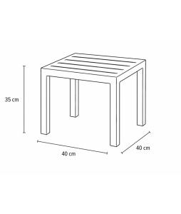 MASUTA PENTRU PISCINIA DIN ALUMINIU AZURA, CULOARE ANTRACIT, PENTRU UZ COMERCIAL, ARTIM GROUP SELECTION - Img 3