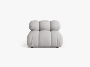 MODUL CANAPEA BELLIS, GRI DESCHIS, CU TAPITERIE DIN TEXTIL STRUCTURAT LIBERTY, MICADONI