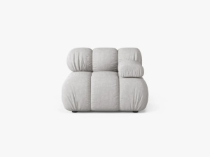 MODUL CANAPEA BELLIS, PE DREAPTA, GRI DESCHIS, CU TAPITERIE DIN TEXTIL LIBERTY, MICADONI