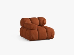 MODUL CANAPEA BELLIS, PE STANGA, CARMIZIU, CU TAPITERIE DIN CU TAPITERIE DIN TEXTIL STRUCTURAT LIBERTY, MICADONI - Img 2