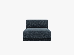 MODUL CANAPEA MILEY, CU SPATAR, ALBASTRU, CU TAPITERIE DI TEXTIL CHENILLE HAGA, MICADONI
