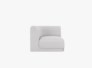 MODUL CANAPEA MILEY, GRI DESCHIS, CU TAPITERIE DIN TEXTIL BOUCLE BALOO, MICADONI