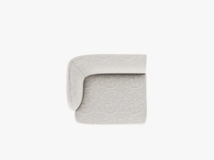 MODUL CANAPEA MILEY, PE STANGA, GRI DESCHIS, CU TAPITERIE DIN TEXTIL CHENILLE HAGA, MICADONI - Img 4