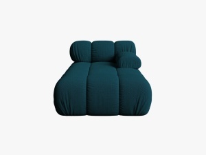 MODUL SEZLONG COLTAR BELLIS, PE DREAPTA, ALBASTRU MARIN, CU TAPITERIE DIN TEXTIL 3D, MICADONI