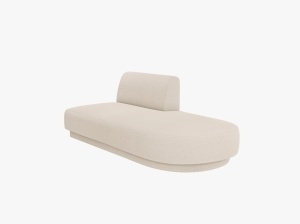 MODUL SEZLONG MILEY, PE DREAPTA, CU TAPITERIE DIN TEXTIL BOUCLE BALOO, MICADONI