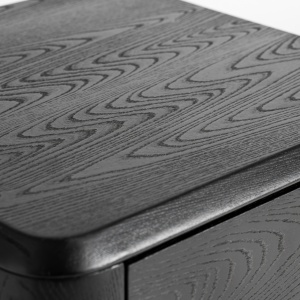 NOPTIERA CAIZA 46CM, LEMN, FURNIR SI METAL, CULOARE NEAGRA, STIL CONTEMPORAN, VICAL HOME - Img 7